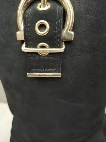 Μαύρες σουέτ μπότες Salvatore Ferragamo πολύ καλή κατάσταση αυθεντικός — 4
