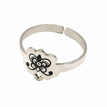 Γυναικεία είδη Υπόδησης: Ανοιγόμενο δαχτυλίδι από ασήμι 925 με σχέδιο τεχνοτροπίας νίελου — 2