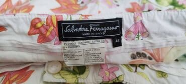 Γυναικείος ρουχισμός: Παντελόνι Salvatore Ferragamo. Αυθεντικός. Μοτίβο με λουλούδια. 97% — 3
