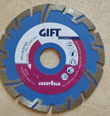 Άλλα: Δίσκος Κοπής Διαμαντιών 115 mm Gift Granit – Weha.Com Πωλείται Δίσκος at lalafo.gr Άλλα: Δίσκος Κοπής Διαμαντιών 115 mm Gift Granit – Weha.Com Πωλείται Δίσκος